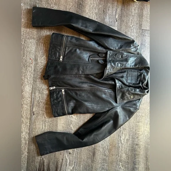 ジャケット・アウター AllSaints Lorel leather jacket WL029X-5-1